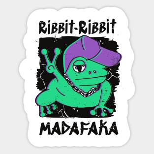 Ribbit Madafaka Funny Frog Lover Sticker